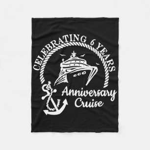 6de huwelijksjubileum cruise vieren fleece deken