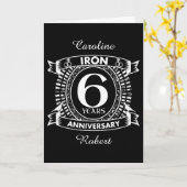 6de huwelijksjubileum verweerde wapen kaart (Gele Bloem)