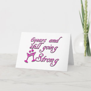 6de huwelijksverjaardag kaart