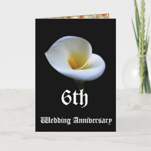 6de huwelijksverjaardagskaart - Lily Kaart