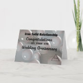 6de trouwdag kaart (Voorkant)