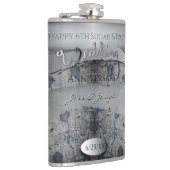 6de trouwdag suiker en ijzer heupfles (Rechts)