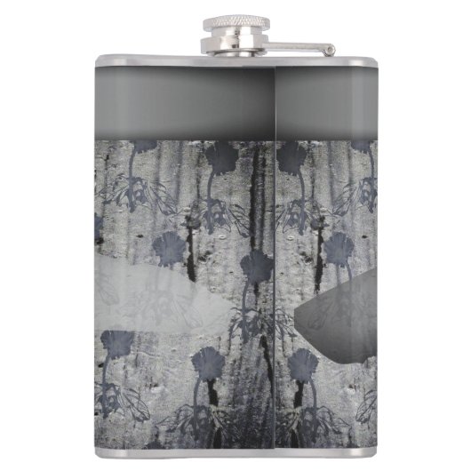 6de trouwdag suiker en ijzer heupfles (Achterkant)