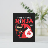 6de verjaardag 6 jaar oude kinderfeestje Kleine Ni Briefkaart (Staand voorkant)