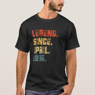 6de verjaardag geeft 6 jaar oude leggende sinds ap t-shirt