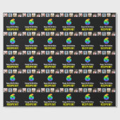 6de verjaardag: Regenboog "6"; Aangepaste Foto's & Cadeaupapier (Vlak)