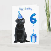 6de verjaardag van het papaverthema - Schuine peut Kaart (Voorkant)