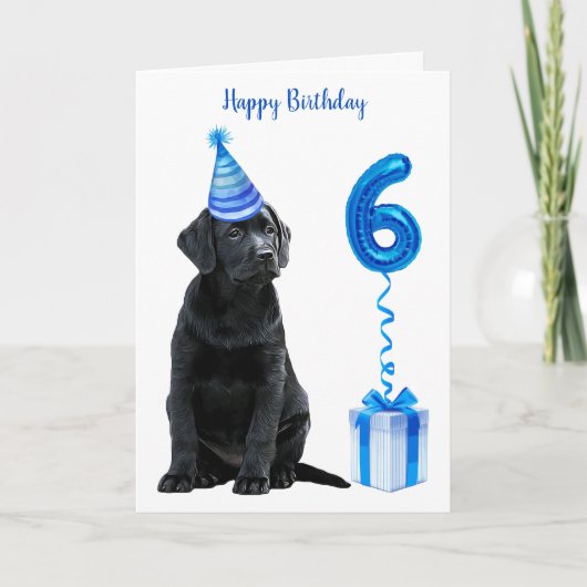 6de verjaardag van het papaverthema - Schuine peut Kaart (Voorkant)