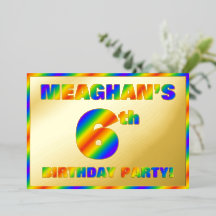 6de verjaardagsfeestje — Leuke regenboog spectrum