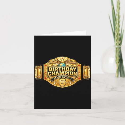 6de worstelaar verjaardag worstelen Chamon-feest Kaart (Voorkant)
