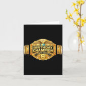 6de worstelaar verjaardag worstelen Chamon-feest Kaart (Gele Bloem)
