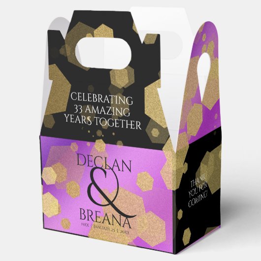 6e 33e 47e 48e Amethist Bruiloft Jubileum Bedankdoosjes (Geopend)