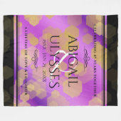 6e 33e 47e 48e Amethist Bruiloft Jubileum Fleece Deken (Voorkant (Horizontaal))