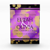 6e 33e 47e 48e Amethist Bruiloft Jubileum Fotoblokken (Voorkant)