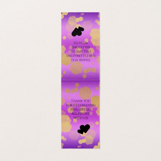 6e 33e 47e 48e Amethist Bruiloft Jubileum Kaart (Binnenkant ongevouwen)