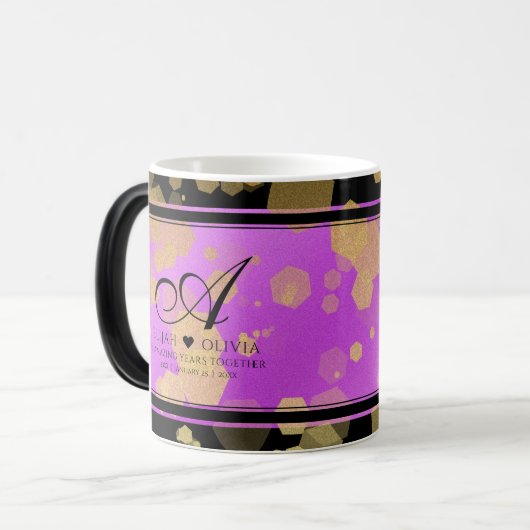 6e 33e 47e 48e Amethist Bruiloft Jubileum Magische Mok (Voorkant links)