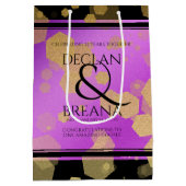 6e 33e 47e 48e Amethist Bruiloft Jubileum Medium Cadeauzakje (Achterkant)