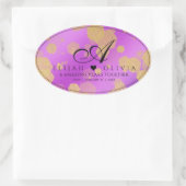 6e 33e 47e 48e Amethist Bruiloft Jubileum Ovale Sticker (Tas)