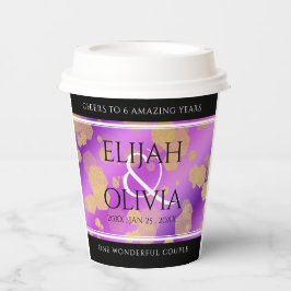 6e 33e 47e 48e Amethist Bruiloft Jubileum Papieren Bekers