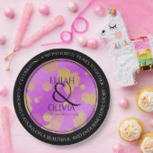 6e 33e 47e 48e Amethist Bruiloft Jubileum Papieren Bordje (Feest)