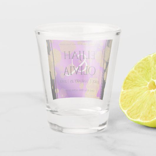 6e 33e 47e 48e Amethist Bruiloft Jubileum Shot Glas (Achterkant)