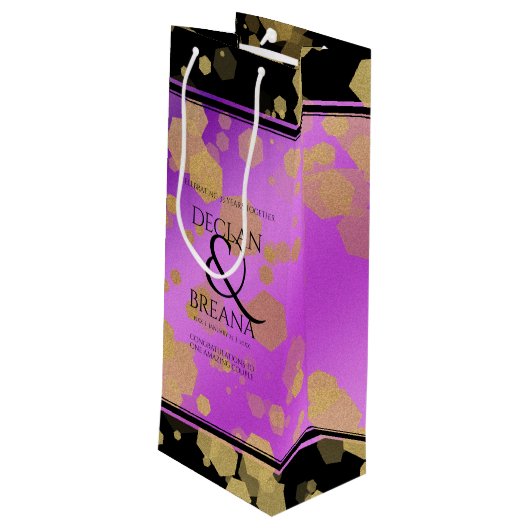 6e 33e 47e 48e Amethist Bruiloft Jubileum Wijn Cadeautas (Achterkant Gekanteld)