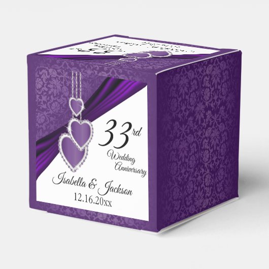 6e / 33e / 47e Amethist bruiloft Jubileum Bedankdoosjes (Achterkant)