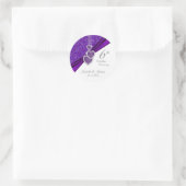 6e / 33e / 47e Amethist bruiloft Jubileum Ronde Sticker (Tas)