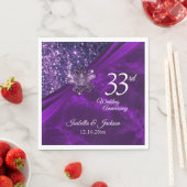 6e / 33e / 47e Amethist bruiloft Jubileum Servet (Insitu)