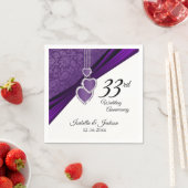 6e / 33e / 47e Amethist bruiloft Jubileum Servet (Insitu)