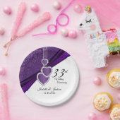 6e / 33e / 47e Amethist Paarse Jubileum Papieren Bordje (Feest)