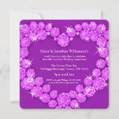 6e amethist foto bruiloft jubileum uitnodigingen (Achterkant)