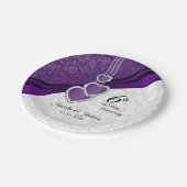 6e Amethyst Paars bruiloft Jubileum Papieren Bordje (Gekanteld)
