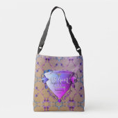 6e Amethyst Roos Wedding Jubileum Crossbody Tas (Achterkant)