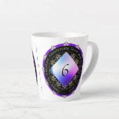6e Amethyst Wedding Jubileum Latte Mok (Rechterhoek)