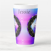 6e Amethyst Wedding Jubileum Latte Mok (Voorkant)