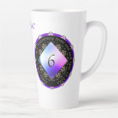 6e Amethyst Wedding Jubileum Latte Mok (Rechts)