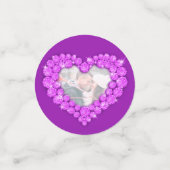 6e amethyste paarse trouwdag foto confetti (Kleine voorkant)