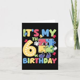 6e autisme verjaardagsfeestje 6 jaar oud autistisc kaart