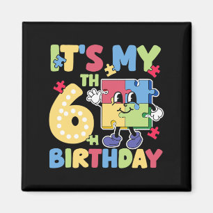 6e autisme verjaardagsfeestje 6 jaar oud autistisc magneet