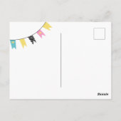 6E BIRTHDAY | Cute Doodle Birthday Party Briefkaar Briefkaart (Achterkant)