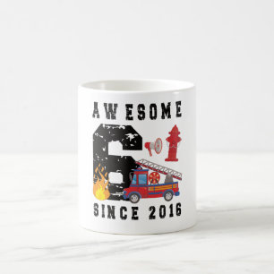 6e Birthday Gift Firefighter Boy Geboren in 2016 Koffiemok