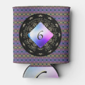 6e bruiloft Jubileum Amethist Rond Kussen Blikjeskoeler (Voorkant)