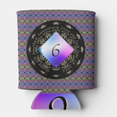 6e bruiloft Jubileum Amethist Rond Kussen Blikjeskoeler (Achterkant)