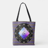 6e bruiloft Jubileum Amethist Rond Kussen Tote Bag (Achterkant)