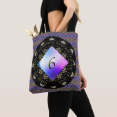 6e bruiloft Jubileum Amethist Rond Kussen Tote Bag (Dichtbij)
