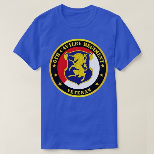 6e Cavalerie Regiment Veteraan T-shirt (Design voorkant)