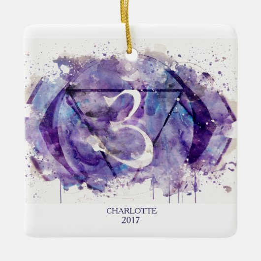 6e Chakra - derde e-mail - anja - binnenste gids - Keramisch Ornament (Voorkant)