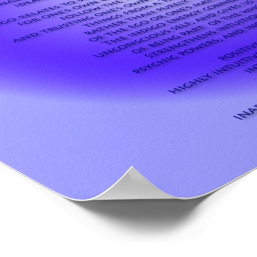 6e Chakra-Poster - aangepaste achtergrond Poster (Hoek)