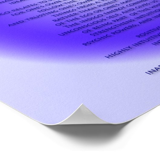 6e Chakra-Poster - aangepaste achtergrond Poster (Hoek)